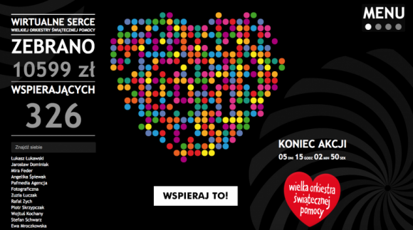 Wirtualne serce WOŚP – pokaz siły drzemiącej w cyfrowym tłumie