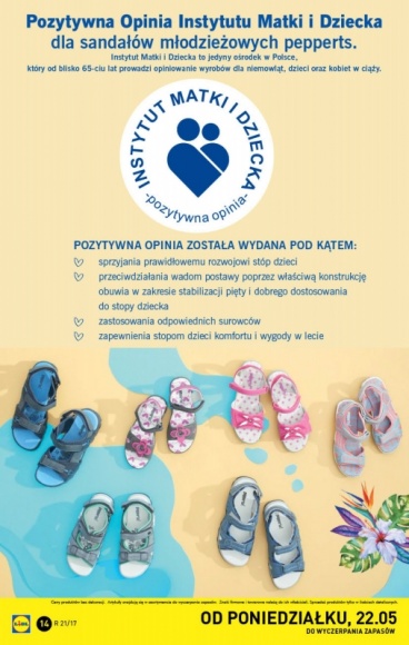 BUTY W LIDLU Z POZYTYWNĄ OPINIĄ INSTYTUTU MATKI I DZIECKA