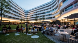 Otwarcie zielonego patio w centrum Wrocławia Styl życia, LIFESTYLE - Plenerowy i premierowy koncert zespołu Groove Lab, w skład którego wchodzą doświadczeni wrocławscy muzycy związani z takimi zespołami jak Miloopa czy Mikromusic.