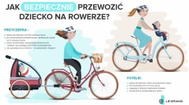 Jak bezpiecznie przewozić dziecko na rowerze? [infografika] Styl życia, LIFESTYLE - Kiedy można spokojnie zabrać malucha na rower? Gdzie umiejscowić fotelik – z przodu czy z tyłu? A może lepiej postawić na przyczepkę? I co z kaskiem?