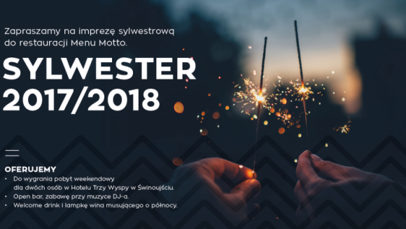 Sylwester w Menu Motto Styl życia, LIFESTYLE - Noc sylwestrowa to przypuszczalnie najbardziej wyjątkowa noc w całym roku. Nic dziwnego, że każdy chce ją spędzić w niebanalny sposób. Ciekawą propozycję ma restauracja Menu Motto, w której Sylwester upłynie pod znakiem dobrej zabawy i smacznego jedzenia.