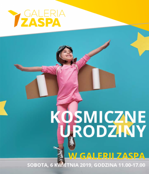 Kosmiczne urodziny Galerii Zaspa Styl życia, LIFESTYLE - Już w najbliższą sobotę Galeria Zaspa będzie obchodzić swoje 3. urodziny. Z tej okazji dla klientów – nie tylko tych najmłodszych – przygotowane zostały wyjątkowe atrakcje. W tym roku motywem przewodnim imprezy będzie kosmos i wszystko co z nim związane.