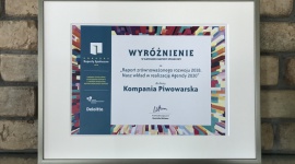 Raport CSR Kompanii Piwowarskiej wyróżniony w konkursie na raporty Styl życia, LIFESTYLE - „Raport zrównoważonego rozwoju. Nasz wkład w realizację Agendy 2030” Kompanii Piwowarskiej został wyróżniony w tegorocznej edycji prestiżowego konkursu „Raporty Społeczne”. To jedyne tegoroczne wyróżnienie dla zgłoszonych raportów społecznych.