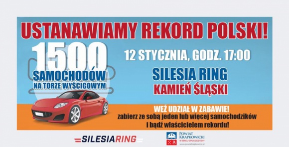 Na Silesia Ring będą bić samochodowy Rekord Polski dla WOŚP