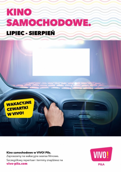 Darmowe seanse w nowej odsłonie. Kino samochodowe na parkingu VIVO! Piła. Styl życia, LIFESTYLE - . Od 9 lipca, w każdy czwartek o godz. 21:00, będzie można bezpłatnie oglądać najnowsze hity filmowe. W tym sezonie, z uwzględnieniem wszelkich norm bezpieczeństwa, parking centrum handlowego zamieni się w kino samochodowe.