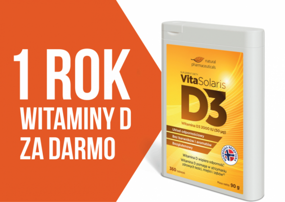 Narodowa Kampania Zdrowotna – Witamina D Styl życia, LIFESTYLE - Natural Pharmaceuticals od 10 lat wspiera swoimi suplementami Polaków. Zdrowie Klientów to priorytet dla firmy. Ze względu na często pojawiający się problem w postaci niedoboru witaminy D, firma postanowiła podarować zapas VitaSolaris D3 na cały rok!